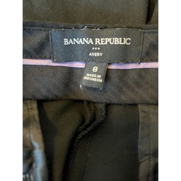 Banana Republic Women's Size 8 Avery Black Ankle Length Dress Pants Trousers - Picture 3 of 6